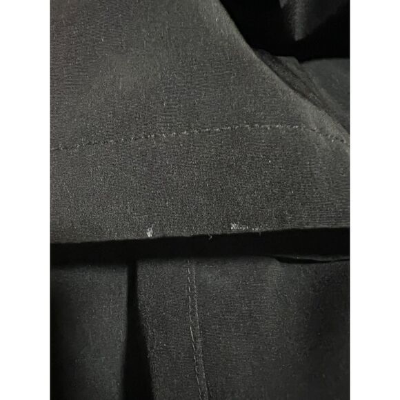 Braetan Women Zip Knee Length Trench Coat Black Large Career Office Minimalist - Picture 8 of 8